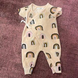 Spearamint rainbow terry cloth kimono